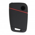 Car Key Case 3 Buttons Silicone Remote Key Case cover FOB For VW