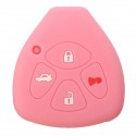 Car Key Case Cover 4 Button Silicone Keyless Remote Key Case Shell Cover For TOYOTA Corolla Camry
