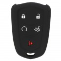 Car Key Cover 5 Buttons Silicone Remote Smart Key Cover Case For Cadillac SRX XTS CTS ATS-L