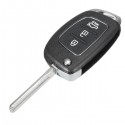 Car Remote Key Case Fob 3 Button Flip Key Shell Left Fold for Hyundai Santa Fe 13-14 PG180A