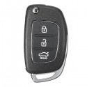 Car Remote Key Case Fob 3 Button Flip Key Shell Left Fold for Hyundai Santa Fe 13-14 PG180A