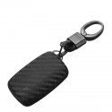 Carbon Fiber Car Remote Key Fob Chain Ring Case Cover For Land Rover Jaguar