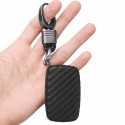 Carbon Fiber Car Remote Key Fob Chain Ring Case Cover For Land Rover Jaguar