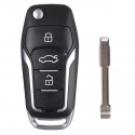 Folding Remote Key Fob 433MHz 4D60 ID60 Chip FO21 For Ford Mondeo Focus Transit