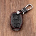 Leather Car Key Case/Bag Cover Holder For Mercedes Remote Smart Key 3 4 Button