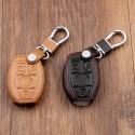 Leather Car Key Case/Bag Cover Holder For Mercedes Remote Smart Key 3 4 Button