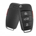 New 3+1 Buttons Remote Key Fob Case Uncut Blade For Audi A6 A4 A2 A8 TT Q7