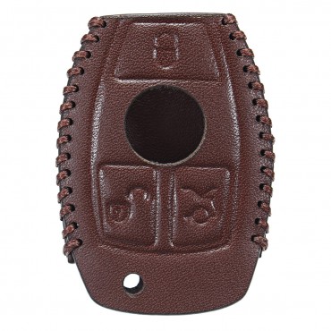 Real Leather 2/3 Buttons Car Remote Key Case Cover Fob For Mercedes Benz
