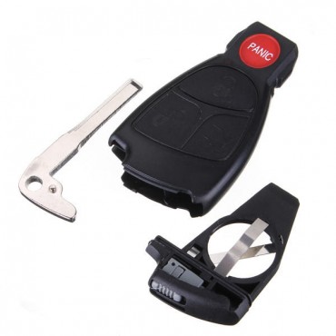 Remote Keyless Smart Key Fob Case Shell With Battery Holder For Benz