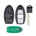 Remote Smart Key Fob Case 2Button 433MHZ 4A Chip For J324 NISSAN Qashqai X-Trail
