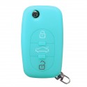 Silicone 3 Button Flip Remote Key Fob Case Cover For Audi A2 A3 A4 A6 A8