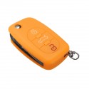 Silicone 3 Button Flip Remote Key Fob Case Cover For Audi A2 A3 A4 A6 A8