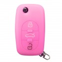 Silicone 3 Button Flip Remote Key Fob Case Cover For Audi A2 A3 A4 A6 A8