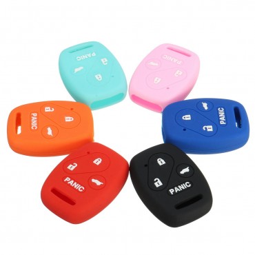 Silicone Car Key Keyless Fob Cover Case 4 Button For Honda Accord Civic CR-V CR-Z