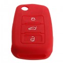 Silicone Remote Key Case Shell Flip FOB For VW Golf Mk6 Jetta Polo