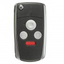 Uncut Flip Folding Remote Key Keyless Shell Case For Honda Accord 3 Button+Panic