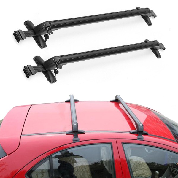 2pcs Universal Car Roof Cross Bar Anti-theft Lockable Bars Roof Racks with Keys For Cars Max Load 165Lb 110-115 cm