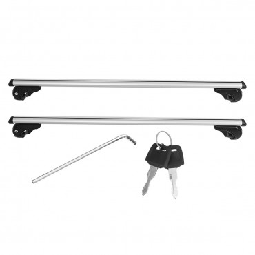 48inch 120cm Universal Car Aluminum Roof Rack Rail Cross Bar Luggage Carrier W/Lock