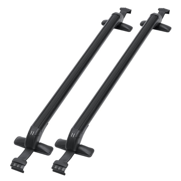 Pair Universal Roof Rack Cross Bars Luggage Carrier W/Rubber Gasket For 4dr Car