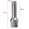 10pcs M14 x 1.5 40mm Steel Wheel Bolts Screw For Vehicle Audi A3 A4 S3 A6 VW Golf Seat 19mm Hex