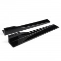 2 X Universal Car Glossy Black Side Skirt Rocker Splitters Canard Diffuser Winglet Wing