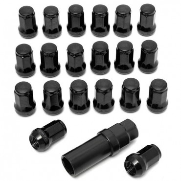 20Pcs M12x1.5 Steel Car Wheels Rims Lug Nuts With Key Extended Tuner Lock Kit