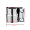 2.5inch Stainless Steel Lap Joint Band Exhaust Clamp For Catback Muffler