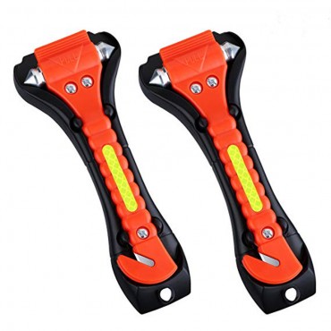 2PC Car Safety Hammers Emergency Escape Tool With Car Window Breaker And Seat Belt Cutter