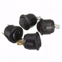 3 Pins Car Round ON/OFF Rocker Push Button Switch LED illuminated Car Dash Boat 12V