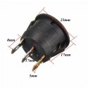 3 Pins Car Round ON/OFF Rocker Push Button Switch LED illuminated Car Dash Boat 12V
