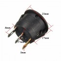 3 Pins Car Round ON/OFF Rocker Push Button Switch LED illuminated Car Dash Boat 12V