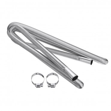 300cm Stainless Steel Exhaust Pipes Car Parking Air Heater Tank Diesel Gas Vent Hose
