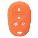 4 Buttons Silicone Car Cover Key Case Fit For Toyota Sienna Tacoma Tundra Remote Key
