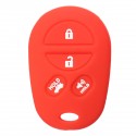 4 Buttons Silicone Car Cover Key Case Fit For Toyota Sienna Tacoma Tundra Remote Key