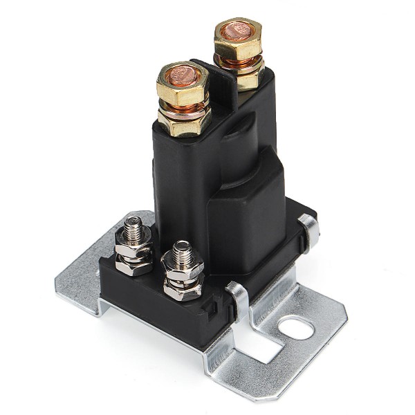 4 Pin 12V 500A Relay Car Starter On/Off Power Switch Dual Battery Isolator Black