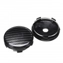 4pcs Black ABS Carbon Fiber 60mm/58mm Universal Car Wheel Center Cap Cover
