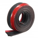 98x2inch Black Red Car Front Bumper Protector Rubber Auto Lip Body Spoiler Decoration