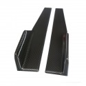 A Pair 45cm Carbon Fiber Look Universal PP Plastic Car Body Side Skirt Diffuser Winglet Wings