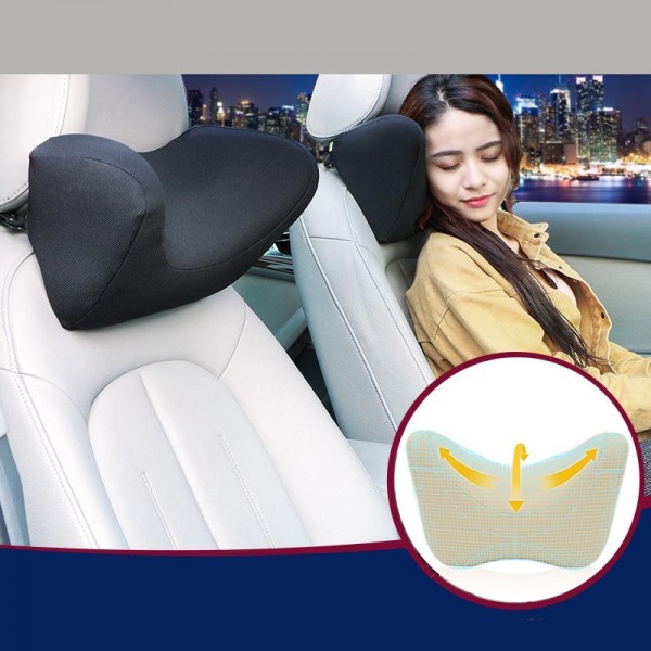 Car Seat Headrest Head Pillow Pad Foam Memory Travel Neck Rest Support Cushion