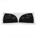 For 2007-2012 Lexu ES350 Matte Black Steering Wheel Button Repair Decals Sticker Repair Button Broken