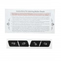 Matte Black Door Lock Switch Button Repair Car Stickers For Mercedes Benz W204 C300 2007-2014