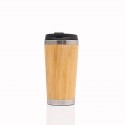 Stainless Steel Vacuum Flask Bamboo Shell Car Cup Double Insulation Hand Cup