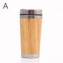 Stainless Steel Vacuum Flask Bamboo Shell Car Cup Double Insulation Hand Cup