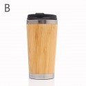 Stainless Steel Vacuum Flask Bamboo Shell Car Cup Double Insulation Hand Cup