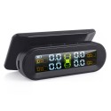 T10 Car Tire Pressure Monitor ASK External Sensor Wireless Solar USB Charging LCD Real-time Display Waterproof