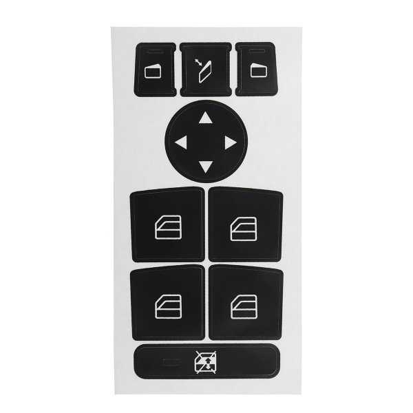 Window Switch Button Repair Sticker Decal For Mercedes W204 C-Class 07-14