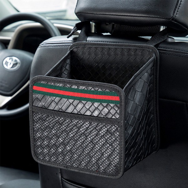 Car Seat Back Storage Bag Waterproof Leather Durable Multifunctional Storage Box