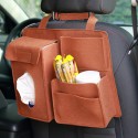 Felt Car Seat Back Storage Bag Multi Pocket Phone Cup Holder Organizer