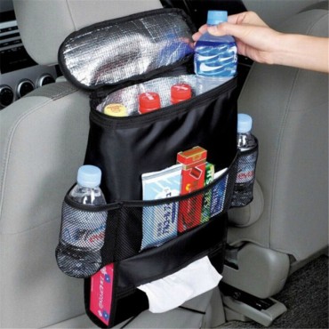 Vehicle Seat Back Insulation Bag Storage Box Organizer Holder Foldable Portable