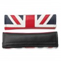 2PCS Union Jack Carbon Fiber Car Seat Belt Shoulder Pads For BMW Mini Coupe